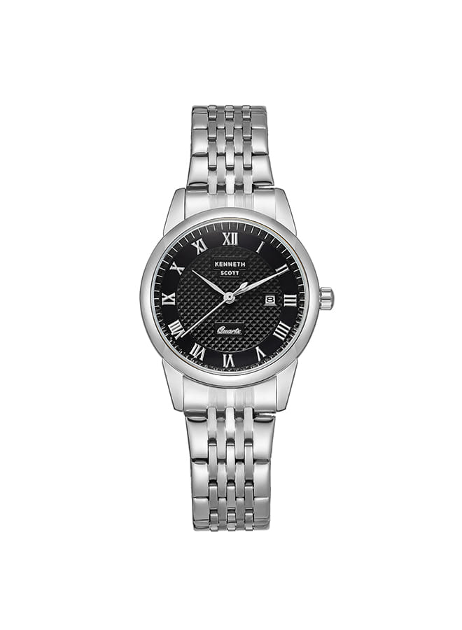 Kenneth Scott Women's Analog Black Dial Watch - K23530-SBSB