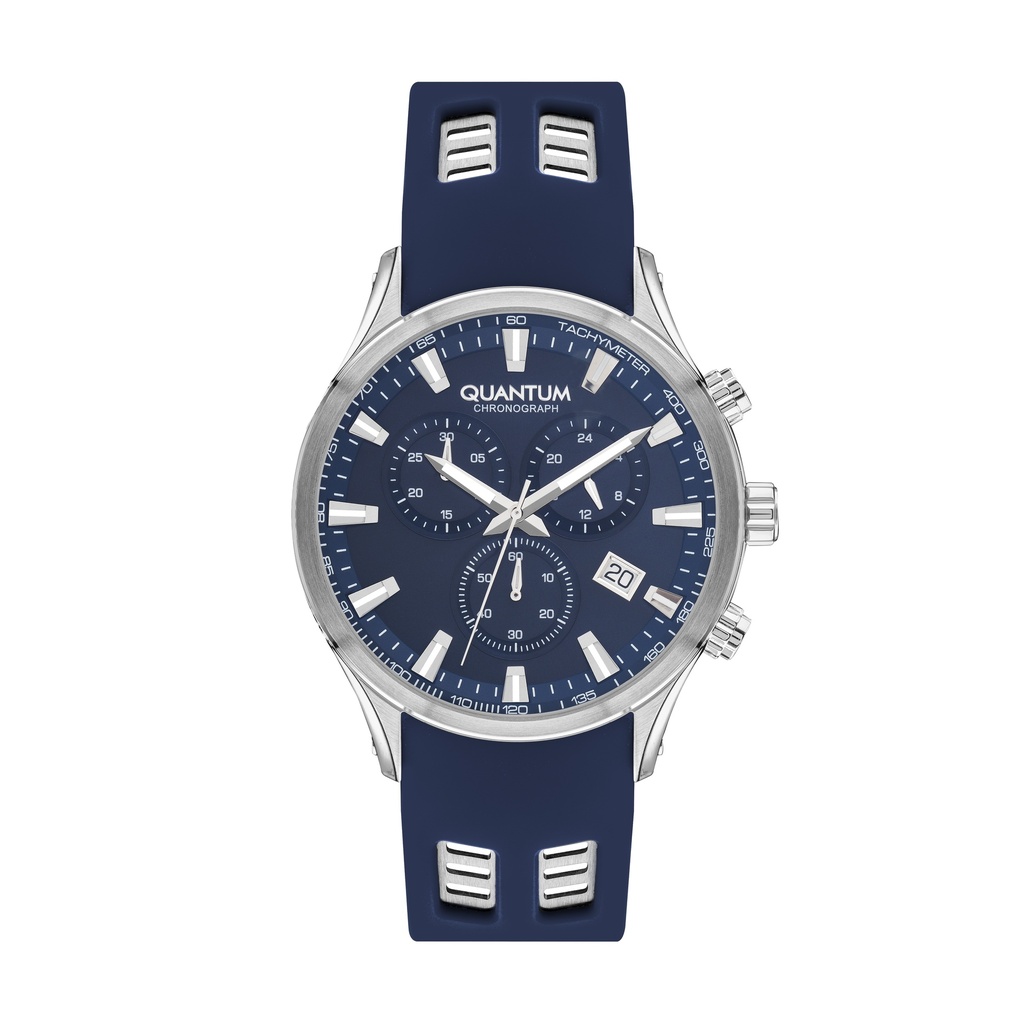 Quantum Men's Chronograph Dark Blue Dial Watch - PWG12.399