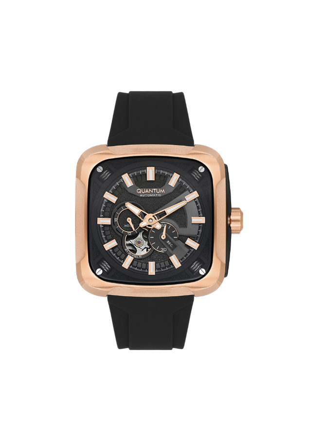 QUANTUM Men's Automatic Black Dial Watch - QMG1135.451