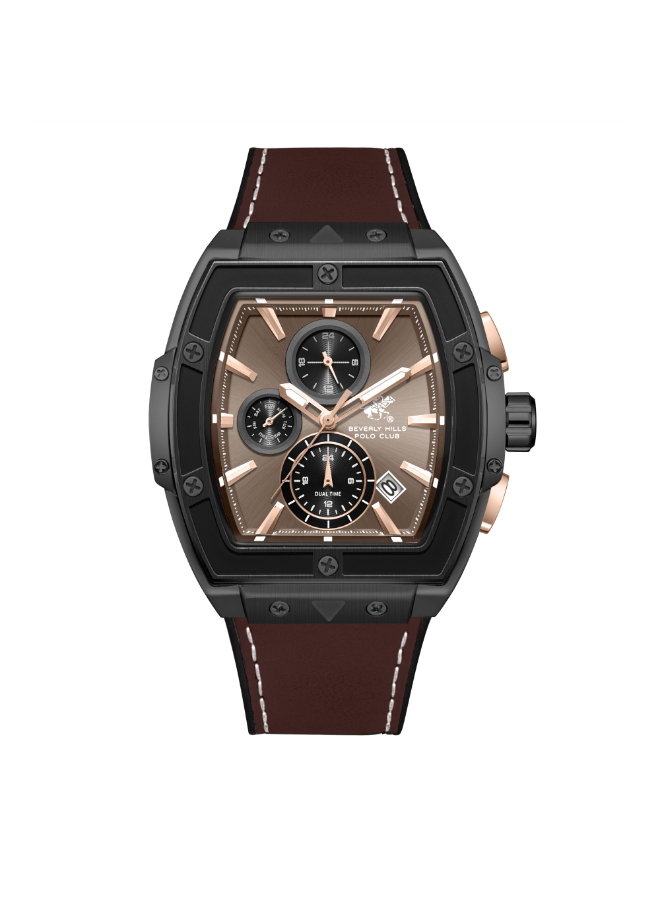 Beverly Hills Polo Club Men's Multi Function Grey Dial Watch - BP3841X.062