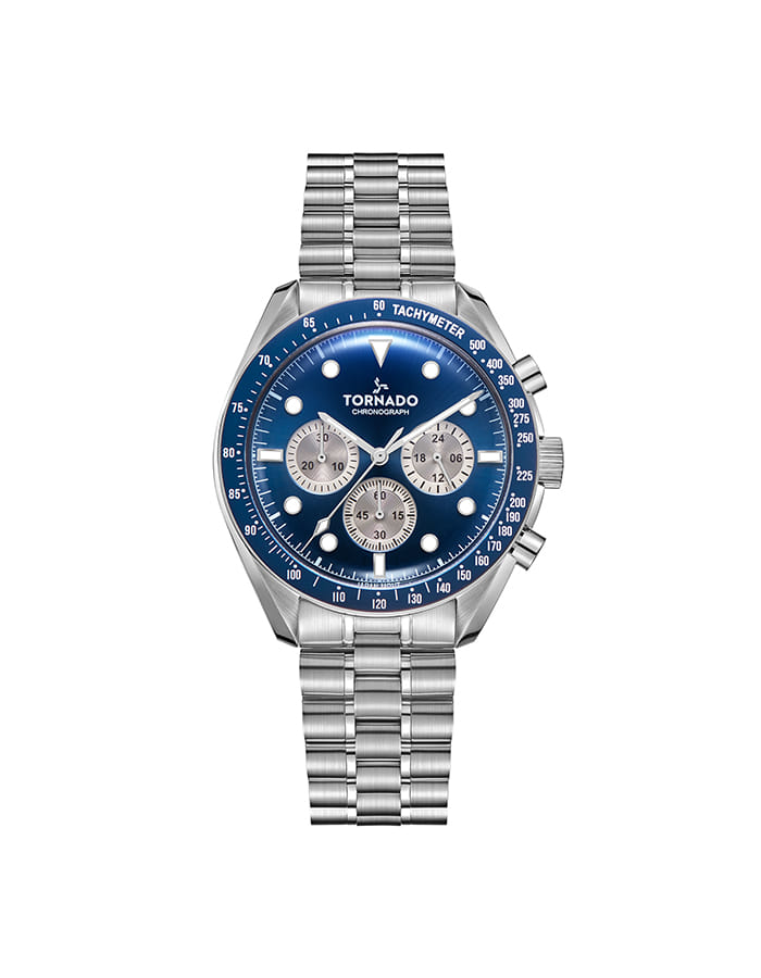 Tornado COSMIC CHRONO Men's Chronograph Blue Dial Watch - T22103-SBSN