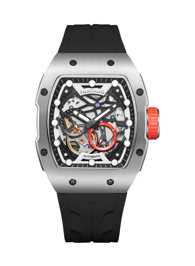 Tornado Xenith Autonova Men's Automatic Black Dial Watch - T24302-SSBB