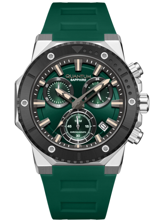 QUANTUM Men Chronograph Fn Green Dial HNG1232.375