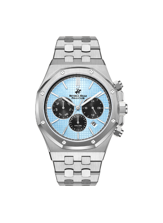 BHPC Gents  MULTIFUNCTION Fn S.S Case S.S STEEL Band BLUE 290C Dial