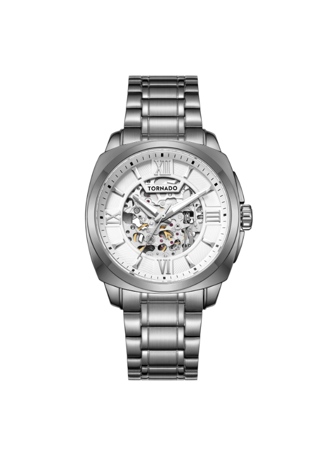 TORNADO AUTONOVA Men's 8N24 Movement Watch, Automatic Display and Stainless Steel Strap - T7316-XBXW, Gun Metal