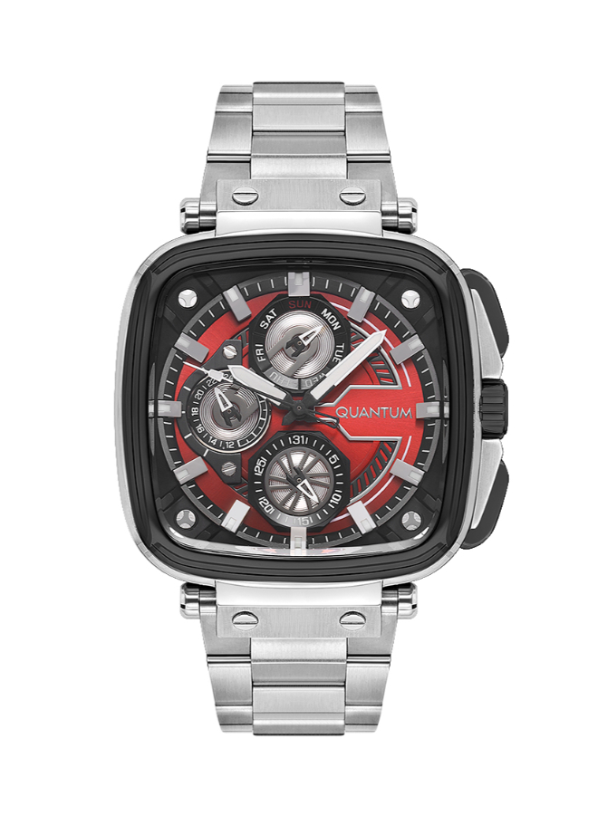 Quantum Men's Multifunction Red Dial Watch - PWG1092.380