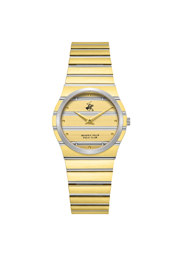 Beverly Hills Polo Club Women's Analog Silver/Gold Dial Watch - BP3818X.210