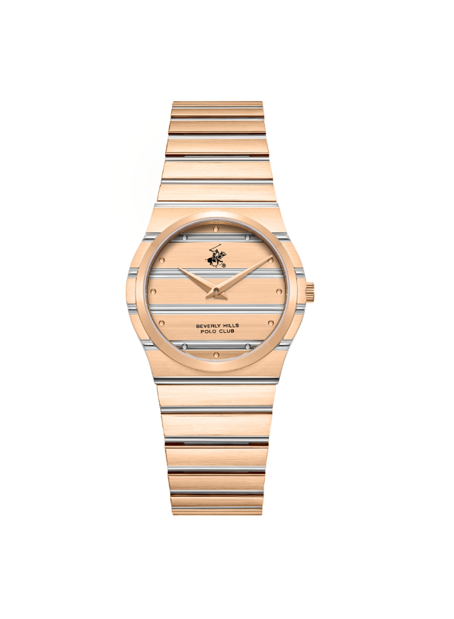 Beverly Hills Polo Club Women's Analog Silver/Rose Gold Dial Watch - BP3818X.410