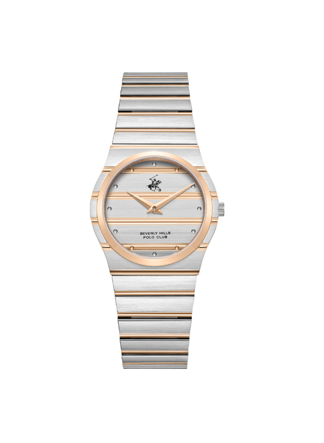Beverly Hills Polo Club Women's Analog Silver/Rose Gold Dial Watch - BP3818X.530