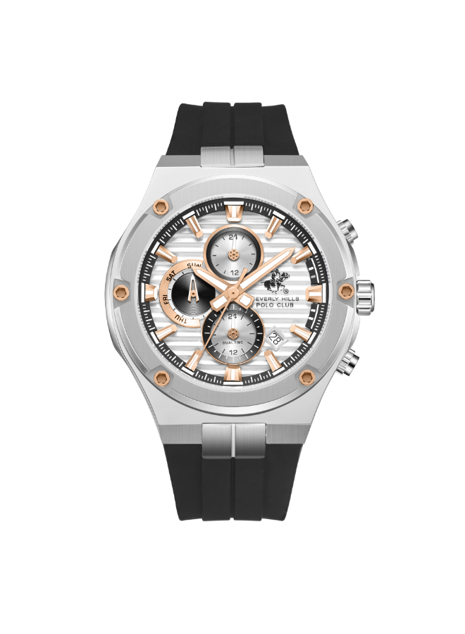 Beverly Hills Polo Club Men's Multi Function Silver Dial Watch - BP3822X.331