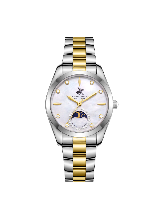 Beverly Hills Polo Club Women's Analog White Mop Dial Watch - BP3833X.220