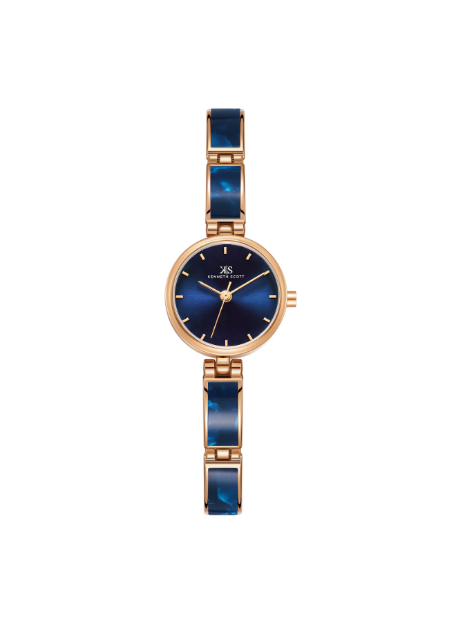 Kenneth Scott Women's Analog Blue Dial Watch - K24502-RCNN
