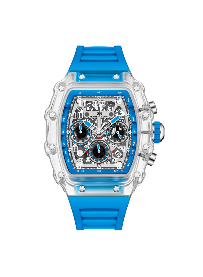 Kenneth Scott Men's Multi Function Clear Dial Watch - K25103-ZSLI