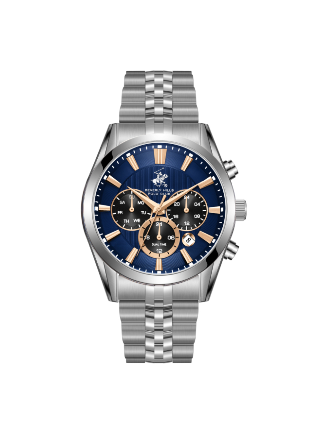 BHPC Gents  MULTIFUNCTION  S.S Case S.S STEEL Band BLUE 289C Dial