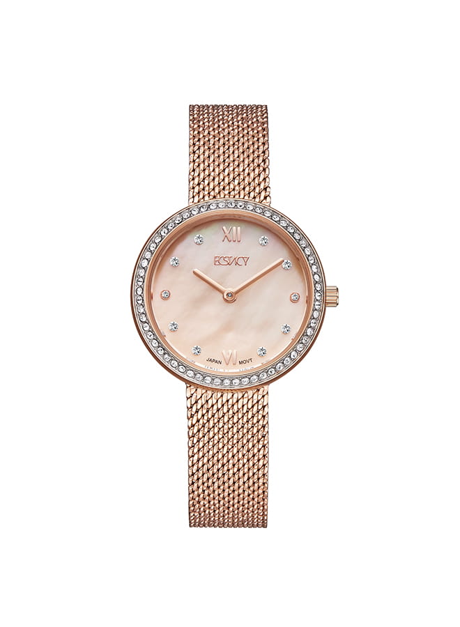 Ecstacy Women's Analog Beige Dial Watch - E20506-RMKMK