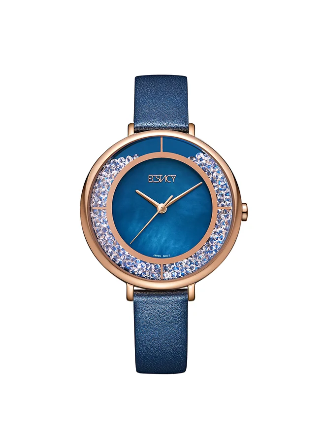 Ecstacy Women's Analog Blue Mop  Dial Watch - E23501-KLNMN