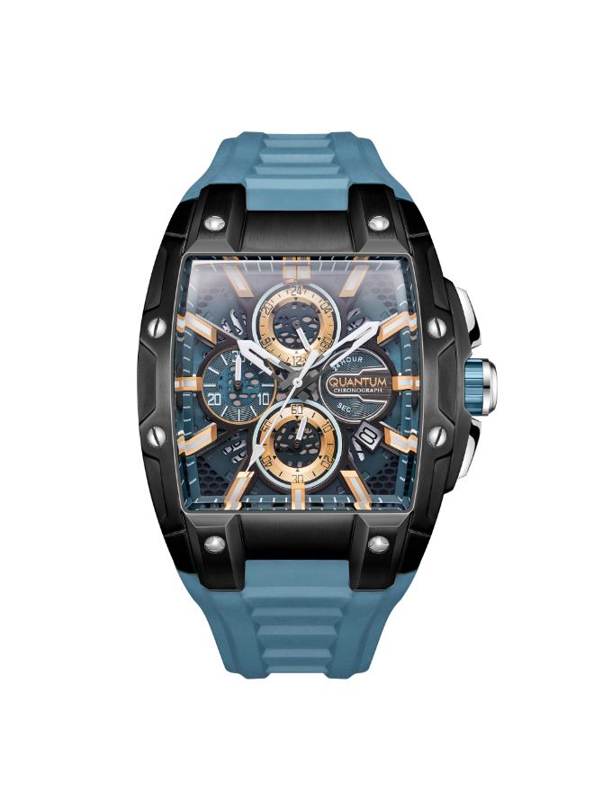 QUANTUM Men's Chronograph Black Dial Watch - HNG1161.675