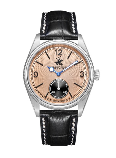 [BP3807X.381] BHPC Gents 3H Fn S.S Case BLACK LEATHER Band 474C Dial