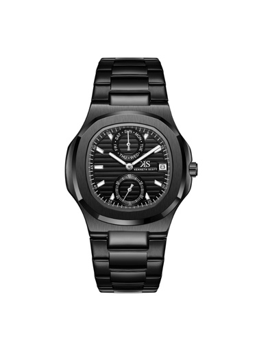 [K25002-BBBB] Kenneth Scott Men's Analog Black Dial Watch - K25002-BBBB