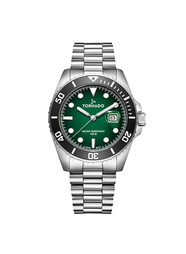 [T22001-SBSHB] Tornado LUMINA ANALOG Men's Analog Green Dial Watch - T22001-SBSHB