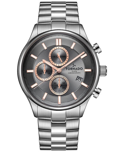 [T6106B-SBSX] Tornado CELESTIA ELITE Men's Chronograph Grey Dial Watch - T6106B-SBSX