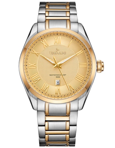 [T8007-TBTC] Tornado CLASSIC ANALOG Men's Analog Beige Dial Watch - T8007-TBTC