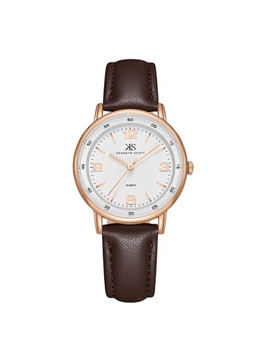 [K23540-RLDW] Kenneth Scott Women's Analog White Dial Watch - K23540-RLDW