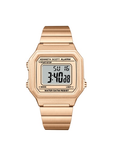 [K25705-RBKK] Kenneth Scott Women's  Digital Rose Gold Dial Watch - K25705-RBKK