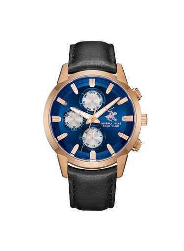 [BP3666X.499] BEVERLY HILLS POLO CLUB Men's Multi Function Dark Blue Dial Watch - BP3666X.499