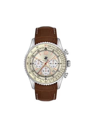 [BP3723X.375] BEVERLY HILLS POLO CLUB Men's Multi Function Silver Dial Watch - BP3723X.375