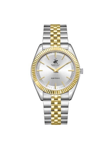 [BP3830X.230] Beverly Hills Polo Club Men's Analog Silver Dial Watch - BP3830X.230