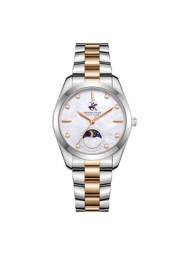 [BP3833X.520] Beverly Hills Polo Club Women's Analog White Mop Dial Watch - BP3833X.520