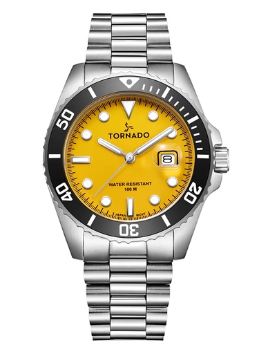 [T22001-SBSYB] TORNADO LUMINA Men's Analog Yellow Dial Watch - T22001-SBSYB