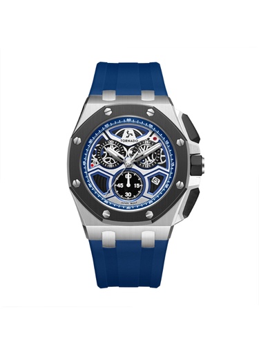 [T25103-SSLLB] TORNADO LUMINA CHRONOSPHERE Men's Chronograph Blue Dial Watch - T25103-SSLLB