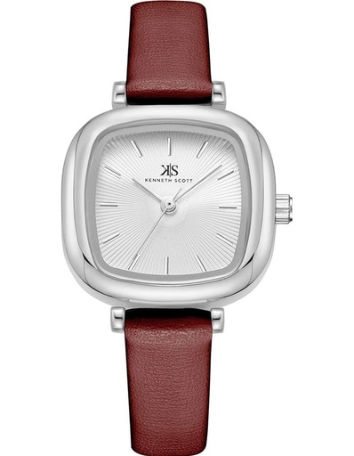 [K22525-SLDW] Kenneth Scott Women's Analog White Dial Watch - K22525-SLDW