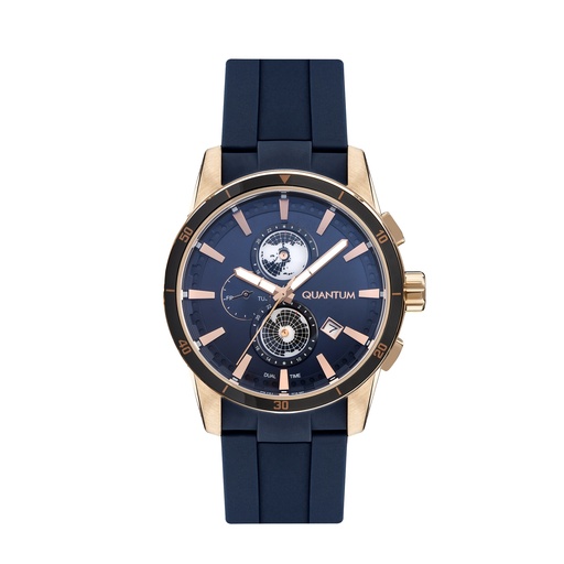 [ADG991.499] Quantum Men's Multifunction Dark Blue Dial Watch - ADG991.499