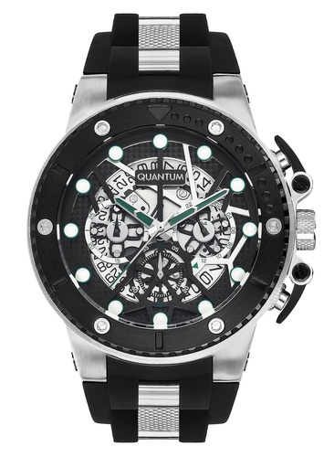 [HNG535.351] QUANTUM Men's Chronograph Black Dial Watch - HNG535.351