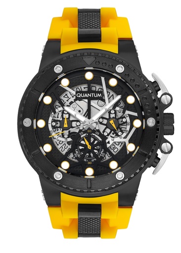 [HNG535.654] Quantum Men's Chronograph Black Dial Watch - HNG535.654
