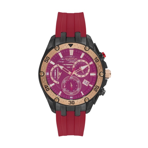 [HNG859.658] Quantum Men's Chronograph Black Dial Watch - HNG859.658