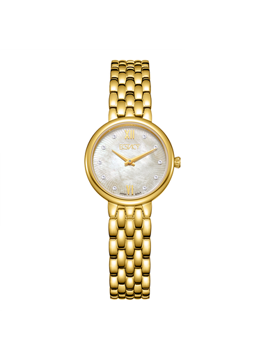 [E23510-GBGMC] Ecstacy Women's Analog Beige Dial Watch - E23510-GBGMC