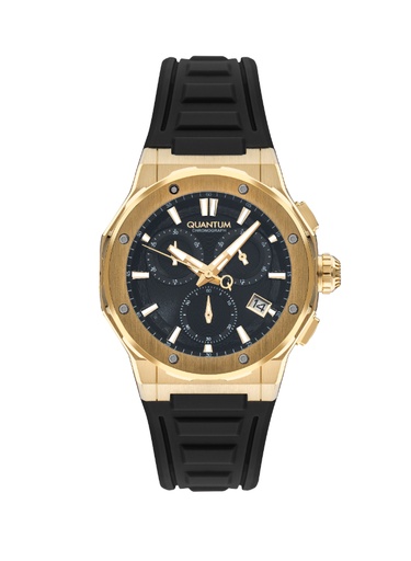 [HNG1082.251] QUANTUM Men's Chronograph Black Dial Watch - HNG1082.251